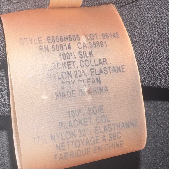 Elie Tahari Gracelynn Blouse Silk Sheer Poppy Abstract 90s Y2K Luxury Mod Sz SM - Picture 8 of 9